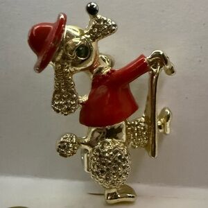 Poodle Vintage Brooch Collectible